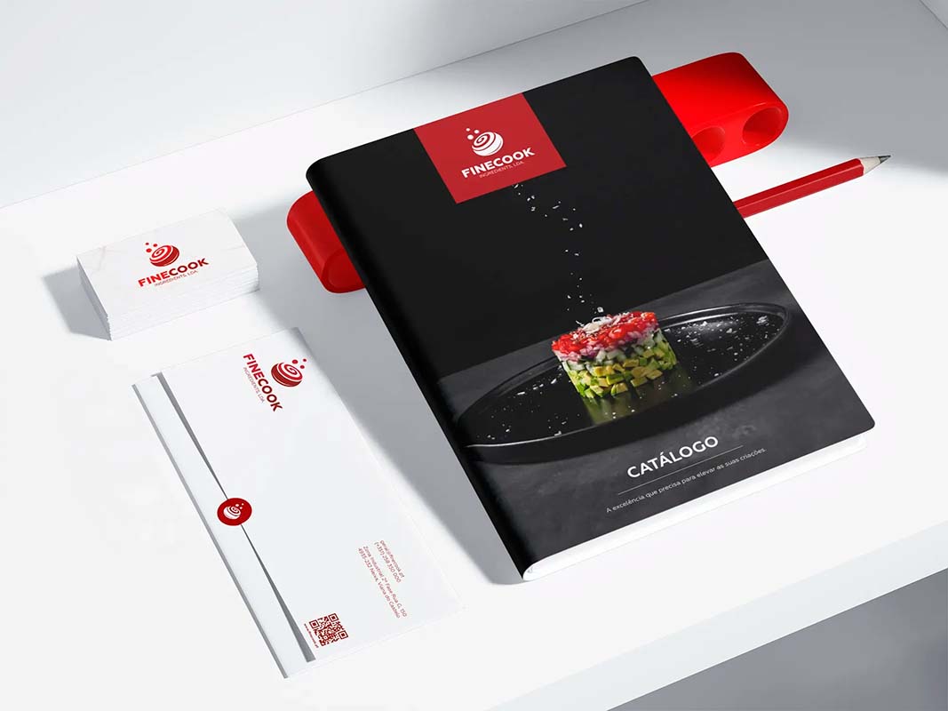 Mockup brand identity Finecook